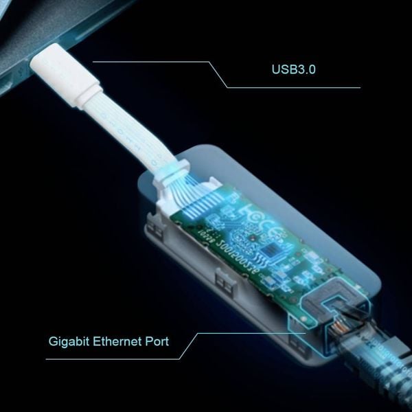 Produktbild: TP-LINK UE300C Netzwerkadapter 10 / 100 / 1000 MBit/s USB-C&reg;