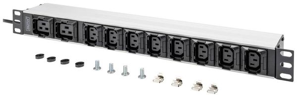Produktbild: Digitus DN-95427 19 Zoll Netzwerkschrank-Steckdosenleiste 1 HE Kaltger&auml;te-Steckdose C13 10A Geeignet f&uuml;r Schranktiefe: ab 300mm