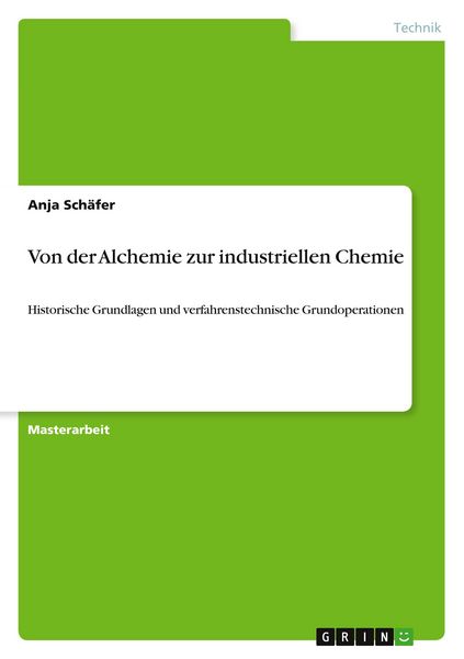 Produktbild: Von der Alchemie zur industriellen Chemie
