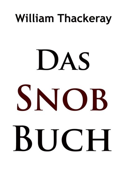 Produktbild: Das Snob-Buch