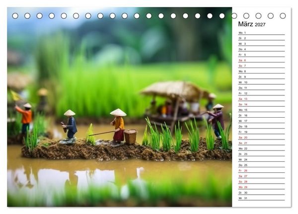 Produktbild: Miniatur Weltreise (Tischkalender 2027 DIN A5 quer), CALVENDO Monatskalender