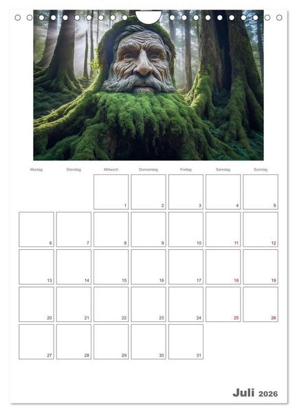 Produktbild: Der Zauberwald Eine geheimnisvolle Reise (Wandkalender 2026 DIN A4 hoch), CALVENDO Monatskalender