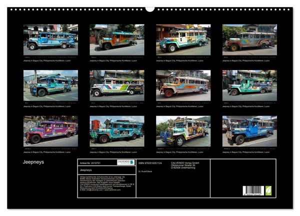 Produktbild: Jeepneys (Wandkalender 2026 DIN A2 quer), CALVENDO Monatskalender
