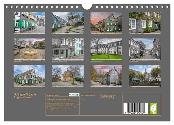 Produktbild: Solingen-Gr&auml;frath Impressionen (Wandkalender 2026 DIN A4 quer), CALVENDO Monatskalender