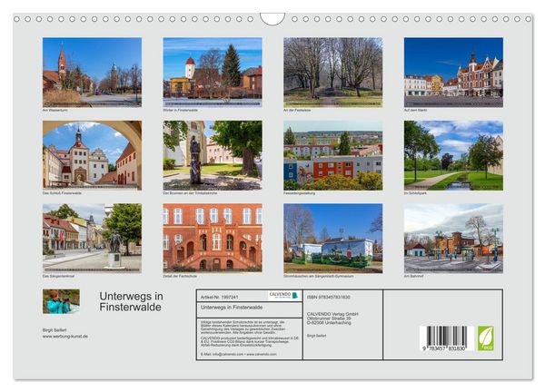 Produktbild: Unterwegs in Finsterwalde (Wandkalender 2026 DIN A3 quer), CALVENDO Monatskalender