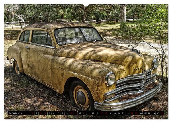 Produktbild: Florida Junk Cars (hochwertiger Premium Wandkalender 2026 DIN A2 quer), Kunstdruck in Hochglanz