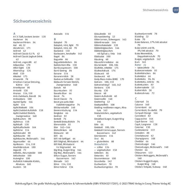 Produktbild: Die gro&szlig;e Wahrburg/Egert Kalorien-&-N&auml;hrwerttabelle