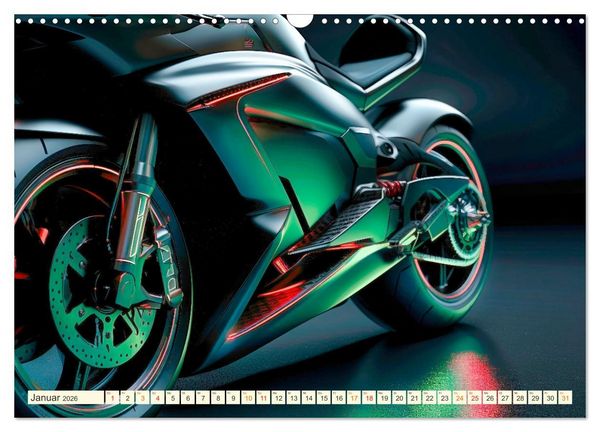 Produktbild: Blickpunkt Motorrad Sch&ouml;nheit im Design (Wandkalender 2026 DIN A3 quer), CALVENDO Monatskalender