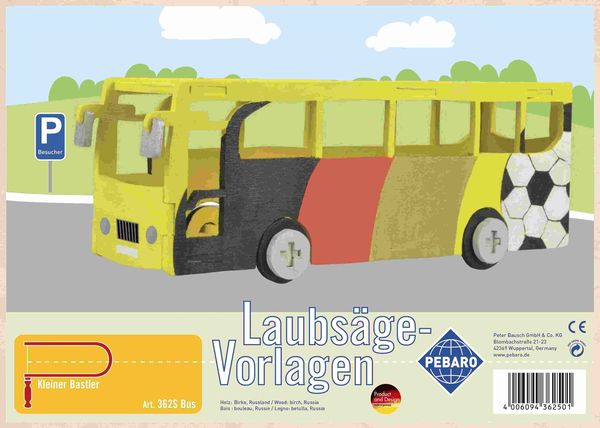 Produktbild: PEBARO 362S - Laubs&auml;gevorlage Bus, 1 Platte, Gr&ouml;&szlig;e DIN A4