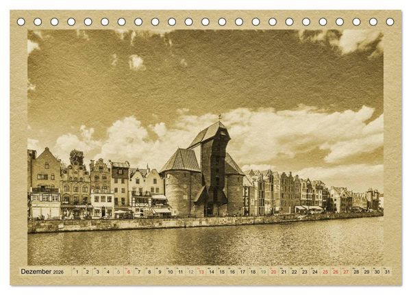 Produktbild: Danzig &ndash; Ein Kalender im Zeitungsstil (Tischkalender 2026 DIN A5 quer), CALVENDO Monatskalender