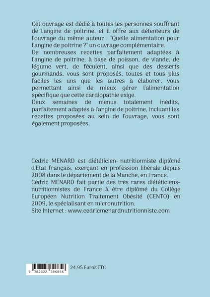 Produktbild: Mes recettes faciles pour l'angine de poitrine.