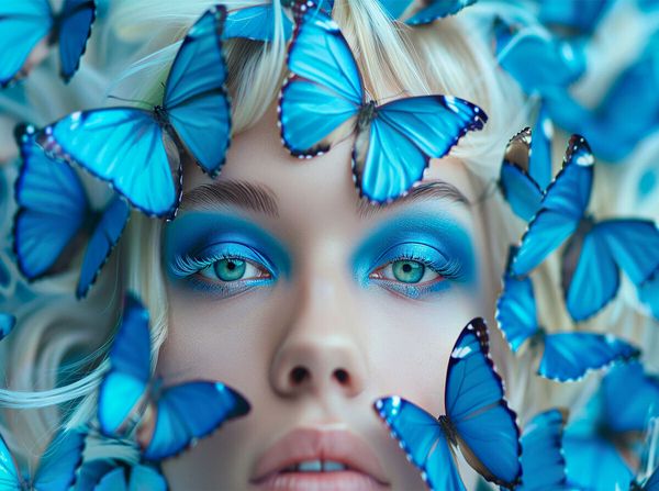 Produktbild: CALVENDO Puzzle Blaue Schmetterlinge | 2000 Teile Lege-Gr&ouml;&szlig;e 90x67cm Foto-Puzzle f&uuml;r gl&uuml;ckliche Stunden
