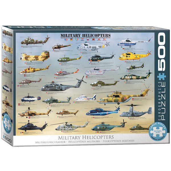 Produktbild: Family Puzzle 500 Teile - Oversize - Military Helicopters
