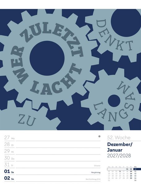 Produktbild: Klartext Spr&uuml;chekalender Wochenplaner 2027