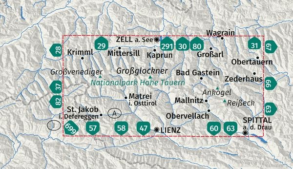 Produktbild: KOMPASS Wanderkarten-Set 50 Nationalpark Hohe Tauern, Gro&szlig;venediger, Gro&szlig;glockner, Ankogel (3 Karten) 1:50.000