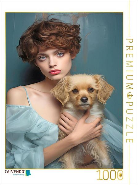 Produktbild: CALVENDO Puzzle Mann und Hund | 1000 Teile Lege-Gr&ouml;&szlig;e 64x48cm Foto-Puzzle f&uuml;r gl&uuml;ckliche Stunden