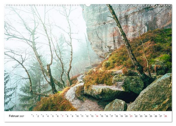 Produktbild: S&auml;chsische Schweiz - Wandern im Elbsandsteingebirge (hochwertiger Premium Wandkalender 2027 DIN A2 quer), Kunstdruck in Hochglanz