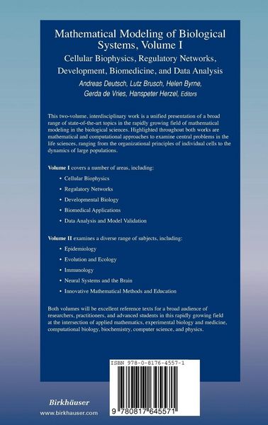 Produktbild: Mathematical Modeling of Biological Systems, Volume I