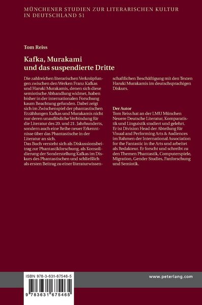 Produktbild: Kafka, Murakami und das suspendierte Dritte