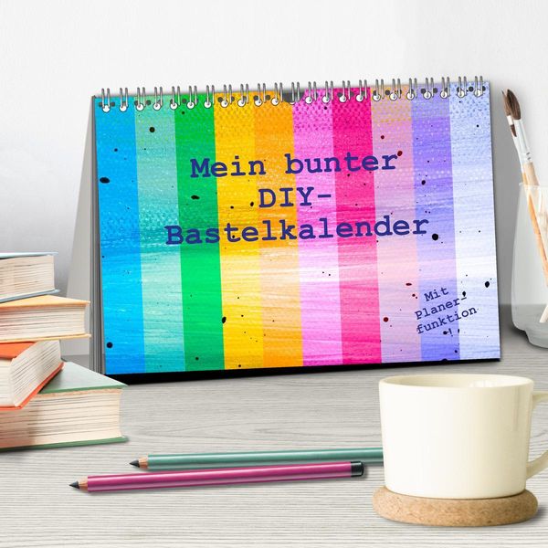 Produktbild: Mein bunter DIY-Bastelkalender (Tischkalender 2026 DIN A5 quer), CALVENDO Monatskalender