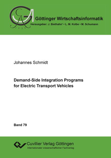 Produktbild: Demand-Side Integration Programs for Electric Transport Vehicles