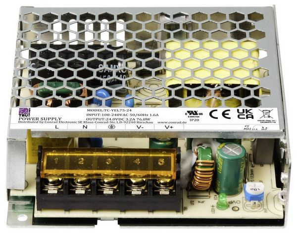 Produktbild: TRU COMPONENTS TC-13496732 Netzteil / Stromversorgung 24 V/DC 3.2A 76.8W
