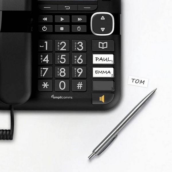 Produktbild: Amplicomms BigTel 1580 Combo EU Schnurgebundenes Seniorentelefon Freisprechen, f&uuml;r H&ouml;rger&auml;te kompatibel, Wahlwiederholung, Anrufbeantworter LED-Di