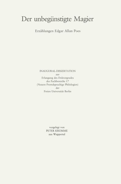Produktbild: Der unbeg&uuml;nstigte Magier