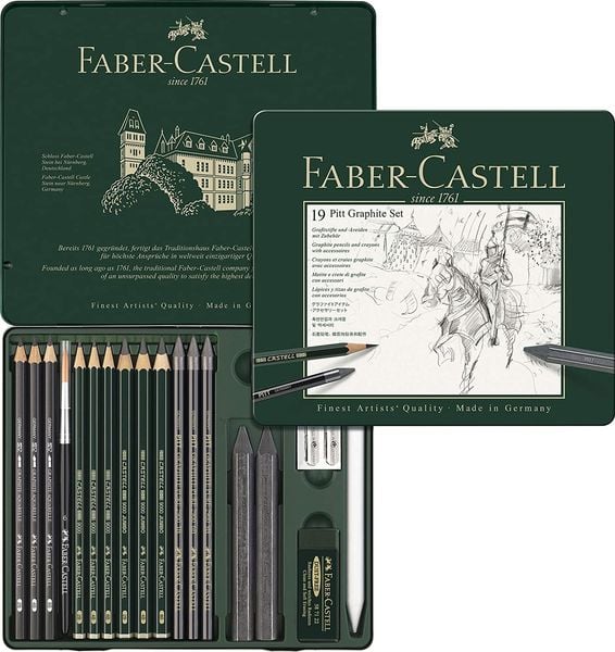 Produktbild: Faber-Castell Pitt Graphite medium Set 19er Metalletui