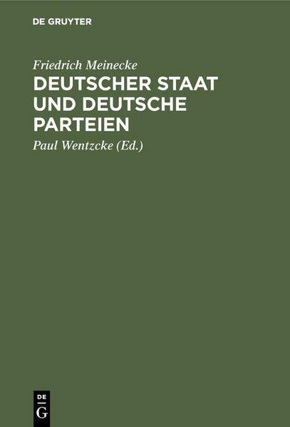 Produktbild: Deutscher Staat und Deutsche Parteien
