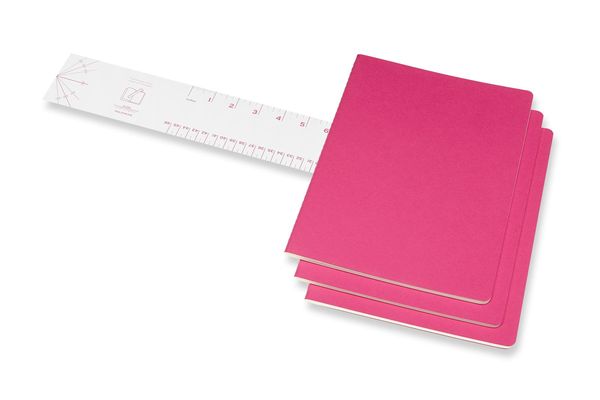 Produktbild: Moleskine Cahier XL, 3er Set, Liniert, Kinetisches Pink