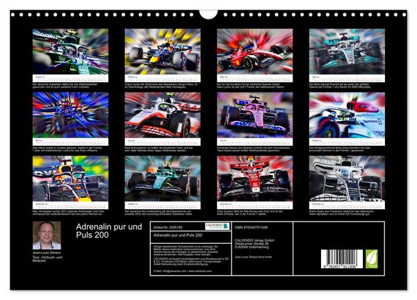 Produktbild: Adrenalin pur und Puls 200 (Wandkalender 2026 DIN A3 quer), CALVENDO Monatskalender