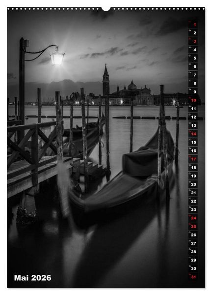 Produktbild: STADTBILDER Monochrome Momente (hochwertiger Premium Wandkalender 2026 DIN A2 hoch), Kunstdruck in Hochglanz