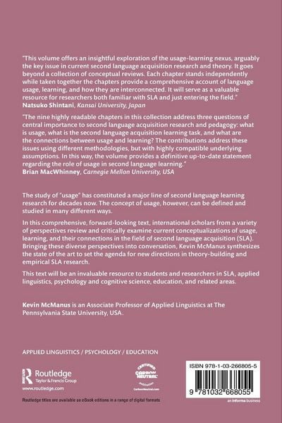 Produktbild: Usage in Second Language Acquisition