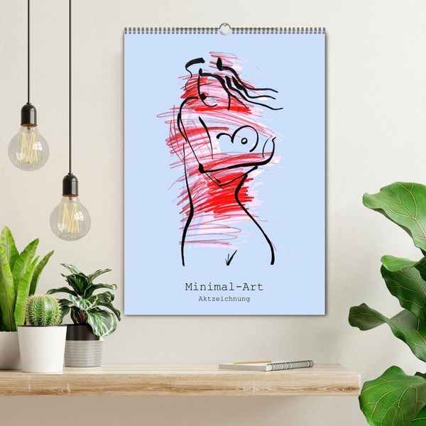 Produktbild: Minimal-Art, Aktzeichnung (Wandkalender 2026 DIN A2 hoch), CALVENDO Monatskalender