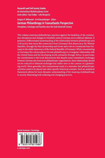 Produktbild: German Philanthropy in Transatlantic Perspective