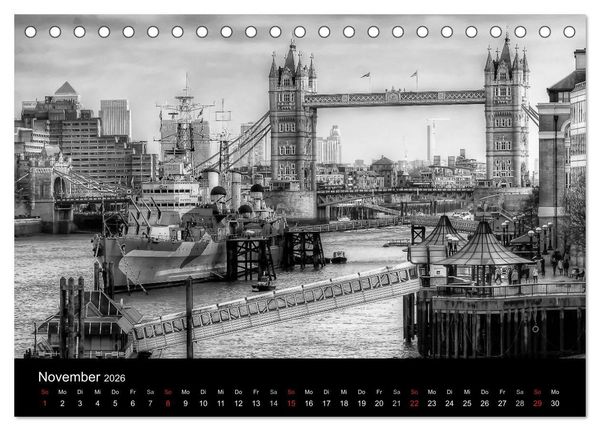 Produktbild: Unterwegs in London (Tischkalender 2026 DIN A5 quer), CALVENDO Monatskalender