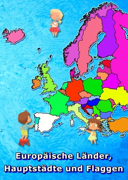 Produktbild: Europ&auml;ische L&auml;nder, Hauptst&auml;dte und Flaggen malen und lernen