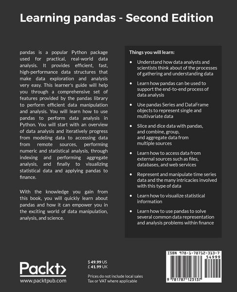 Produktbild: Learning Pandas, Second Edition