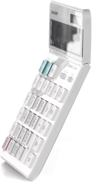 Produktbild: Sharp Tischrechner EL-340 W mit beweglichem Display, 12 Stellen, Solar/Batterie