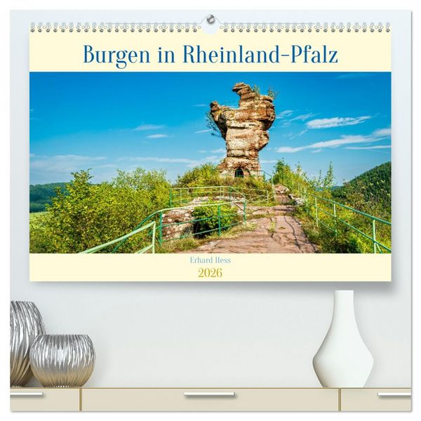 Burgen in Rheinland-Pfalz (hochwertiger Premium Wandkalender 2026 DIN A2 quer), Kunstdruck in Hochglanz