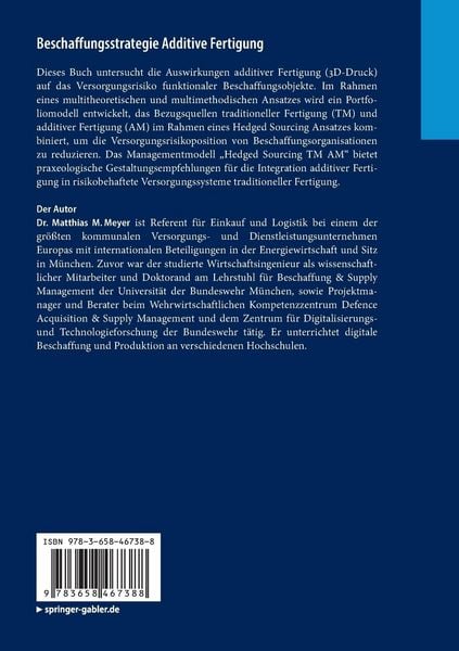Produktbild: Beschaffungsstrategie Additive Fertigung