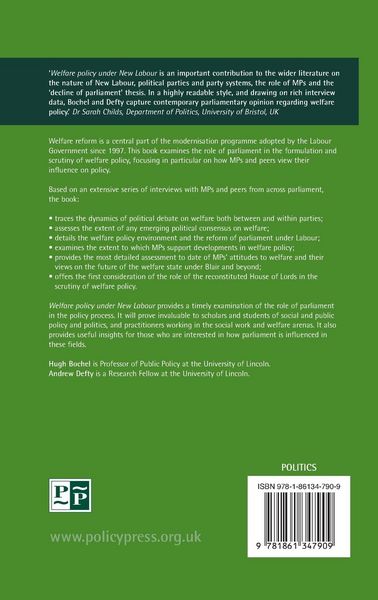 Produktbild: Welfare policy under New Labour