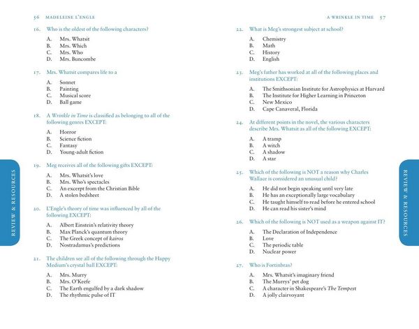 Produktbild: A Wrinkle in Time Sparknotes Literature Guide
