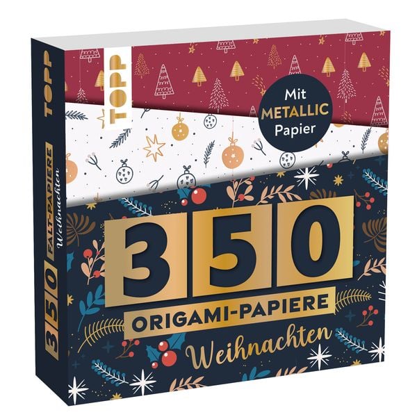 Produktbild: 350 Origami-Papiere - Weihnachten