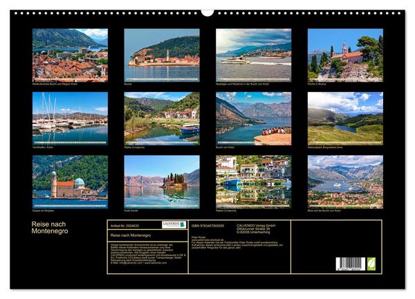 Produktbild: Reise nach Montenegro (Wandkalender 2026 DIN A2 quer), CALVENDO Monatskalender