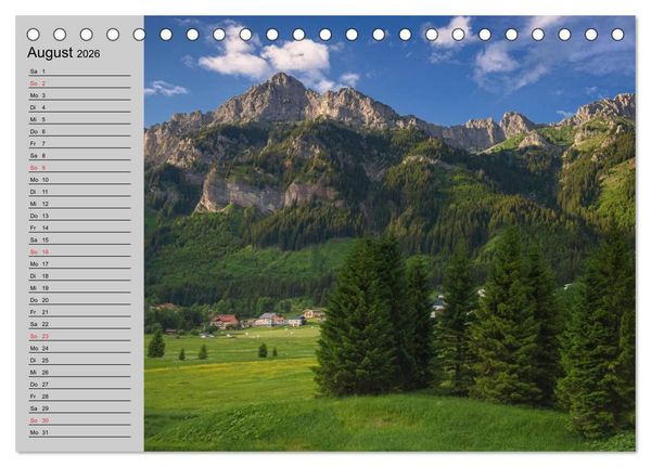 Produktbild: Tannheimer Tal (Tischkalender 2026 DIN A5 quer), CALVENDO Monatskalender