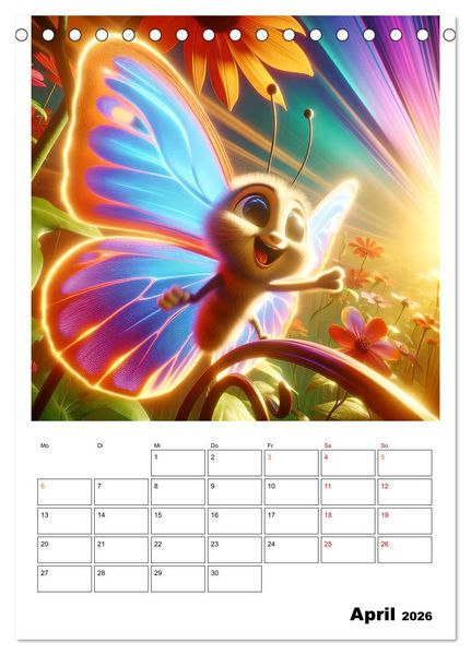 Produktbild: Heitere Insektenwelt (Tischkalender 2026 DIN A5 hoch), CALVENDO Monatskalender
