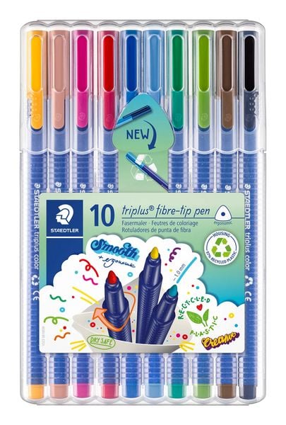 Produktbild: STAEDTLER triplus color 323 Fasermaler, 10er Set, 323 SB10
