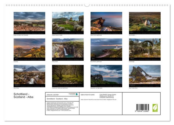 Produktbild: Schottland - Scotland - Alba (hochwertiger Premium Wandkalender 2026 DIN A2 quer), Kunstdruck in Hochglanz
